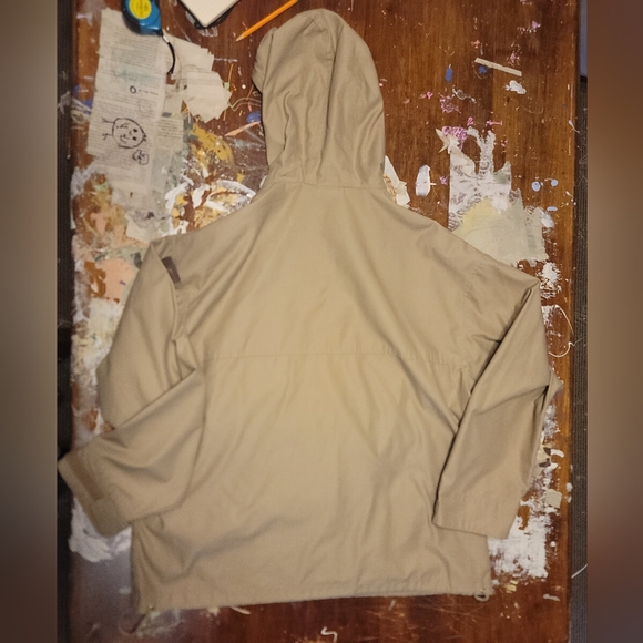 Khaki cotton Anorak with handmade felt patch - Picture 4 of 4